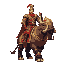 "epic anime style illustration of quang trung, heroic vietnamese emperor and warrior. a tall, strong man with a red face, sharp eyes full of determination, wearing traditional vietnamese imperial armor mixed with ornate battle attire. he stands proudly on