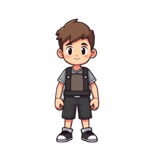 2d pixelated game boy-character
