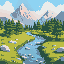 make a nice pretty landscape with a creek in it and trees