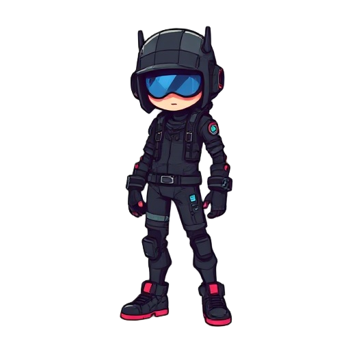cyberpunk character, pixels