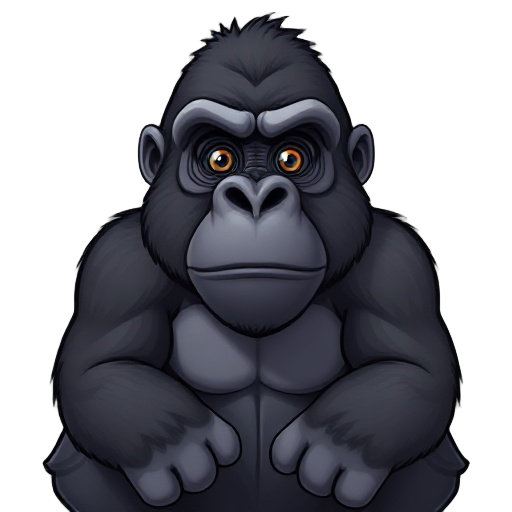 realistic gorilla idle pose