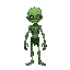 undead character 2d, green skin, 48x64 pixels
