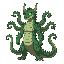create an hydra monster in the style of hexen and heretic videogames