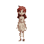 a crimson red hair woman leaf coverage