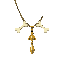 necklace made of bones with a gold pendant