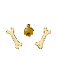 necklace made of bones with a gold pendant