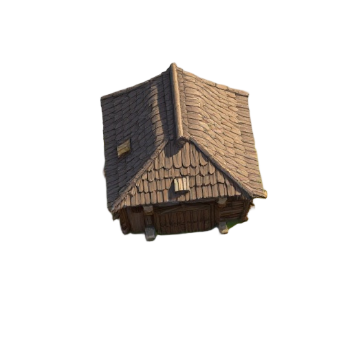 exterior, south-facing, top down view of a medieval granary