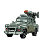 create a modified old car with missile, madmax style weapons