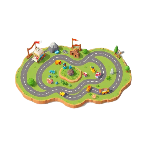 animal racing map