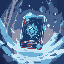 a screen effect after a card called "cryogenic shock" is played
