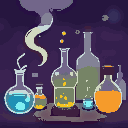 generate a professional looking banner with the themes of alchemy, labs and elixir. please keep it minimalist and professional and follow those themes strictly.