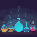 generate a professional looking banner with the themes of alchemy, labs and elixir. please keep it minimalist and professional and follow those themes strictly.