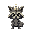 a racoon with a golden crown