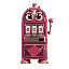 a big slot machine named "take-it-all tina" with big eyes and lips. 