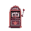 a big slot machine named "take-it-all tina" with big eyes and lips. 