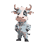 a cow in pyjamas