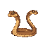 brown snake sideways view and curled up view, realistic looking