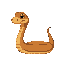 brown snake sideways view and curled up view