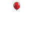 aesthetic red baloon floating