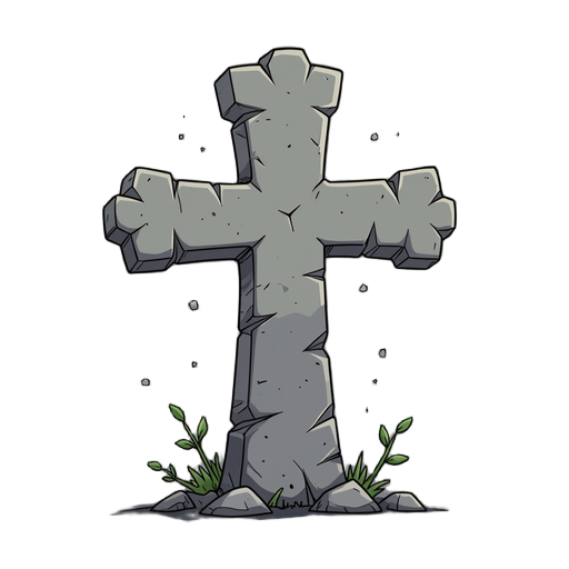 deteriorated catholic cross