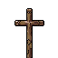 deteriorated catholic cross