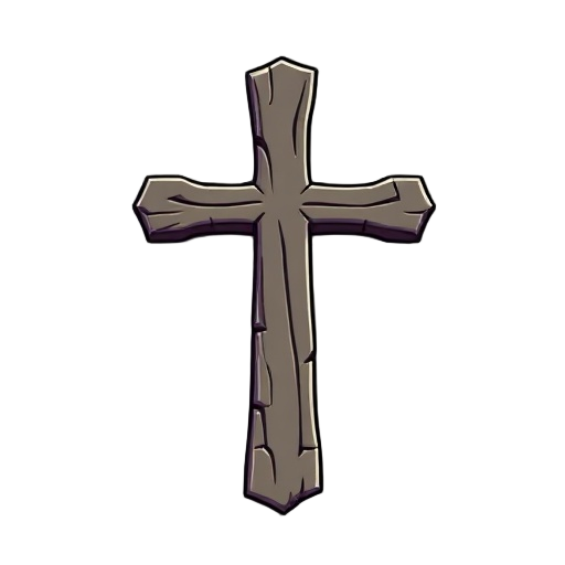 deteriorated catholic cross