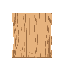 it's a woodden plank, it's flat, it's a part of a building elevation, light brown color