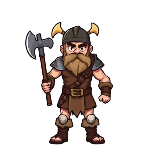 barbarian with sharp axe