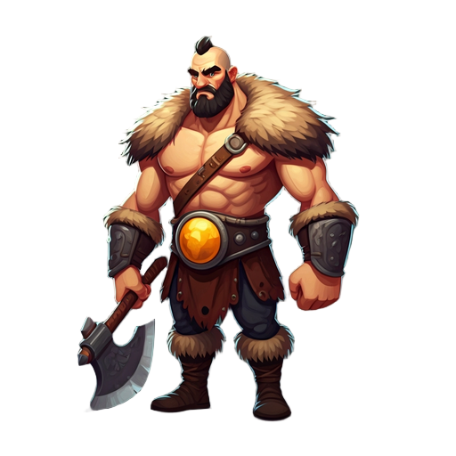barbarian with sharp axe