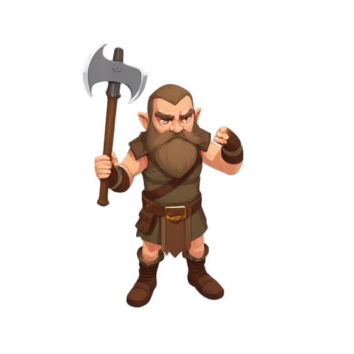 barbarian with sharp axe