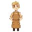 harvest moon, blonde male, beige shirt, tan apron 