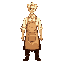 harvest moon, blonde male, beige shirt, tan apron 