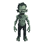 a zombie with realistic body proportions