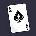 an ace of spades playing card with a modern design and straight edges, two dimensional, 
