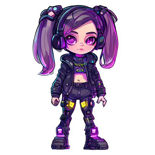 cyberpunk cute girl style