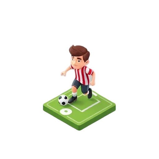 isometric soccer player