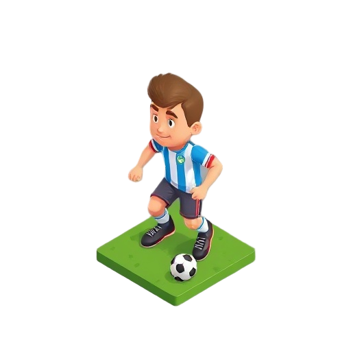 isometric soccer player 
