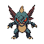 pixel enemy with front-side turned similar to a pokemon oponent in battle scene