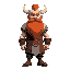 a viking with red beard and bold