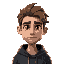 create a picture of me, metal guy with long curling brown hair and a black hoodie