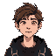 create a picture of me, metal guy 17 years old with long curling brown hair a bit under the shoulders  and a black hoodie