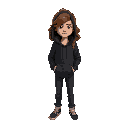 me 17 years old with long brown curling hair and a black hoodie