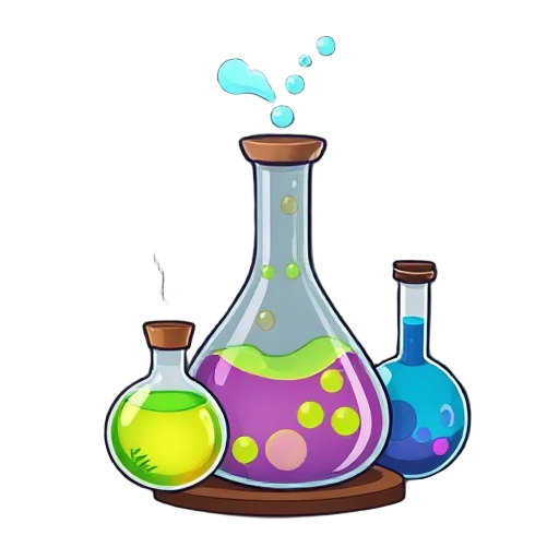 potions chemicals  in flask