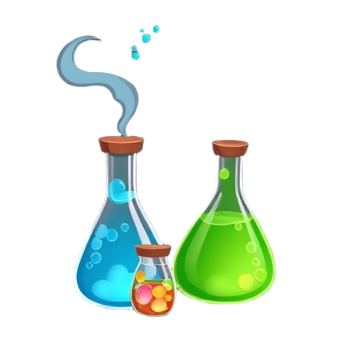 potion chemicals  in flask
