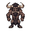 ancient greek minotaur boss pixel character