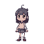pixel, cute, girl, 2 heads tall