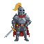 knight facing the camera