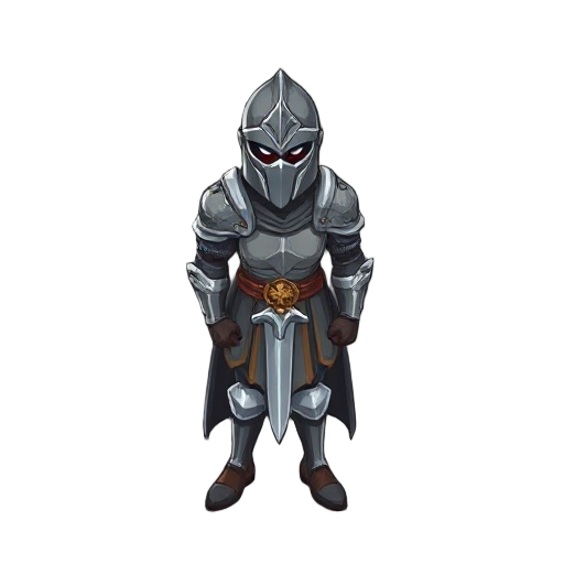 fantasy knight, hand painted style