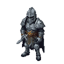 fantasy knight, hand painted style, isometric the art style of warhammer hand painted