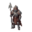 fantasy knight, hand painted style, isometric the art style of warhammer hand painted